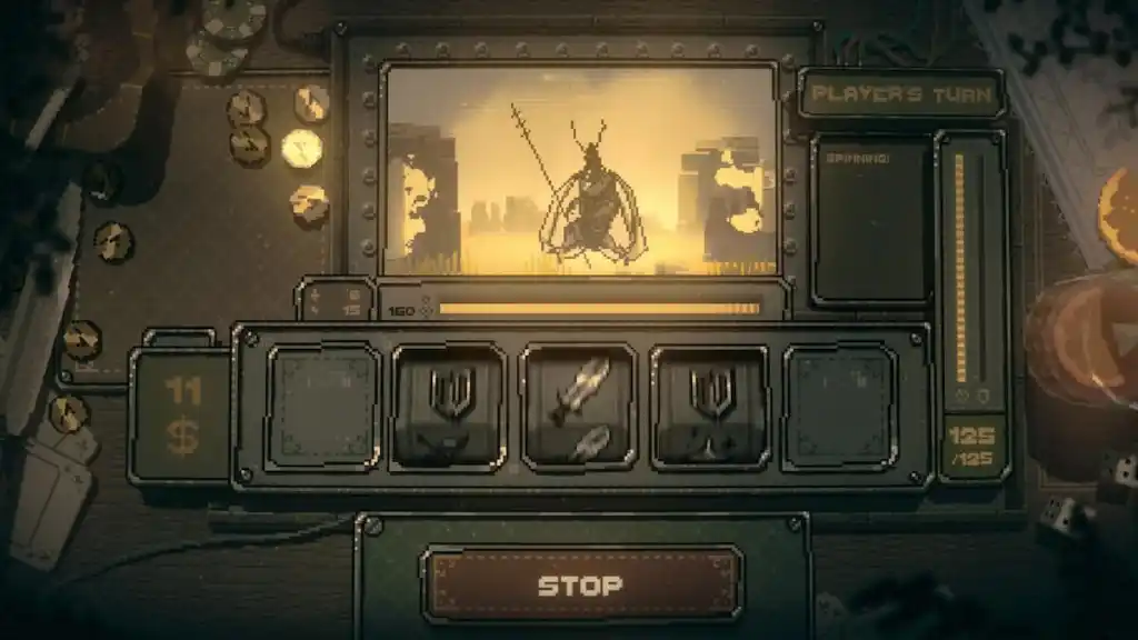 Uma cena de combate em Slots and Daggers.
