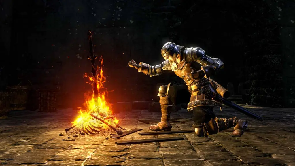 Acendendo uma fogueira em Dark Souls