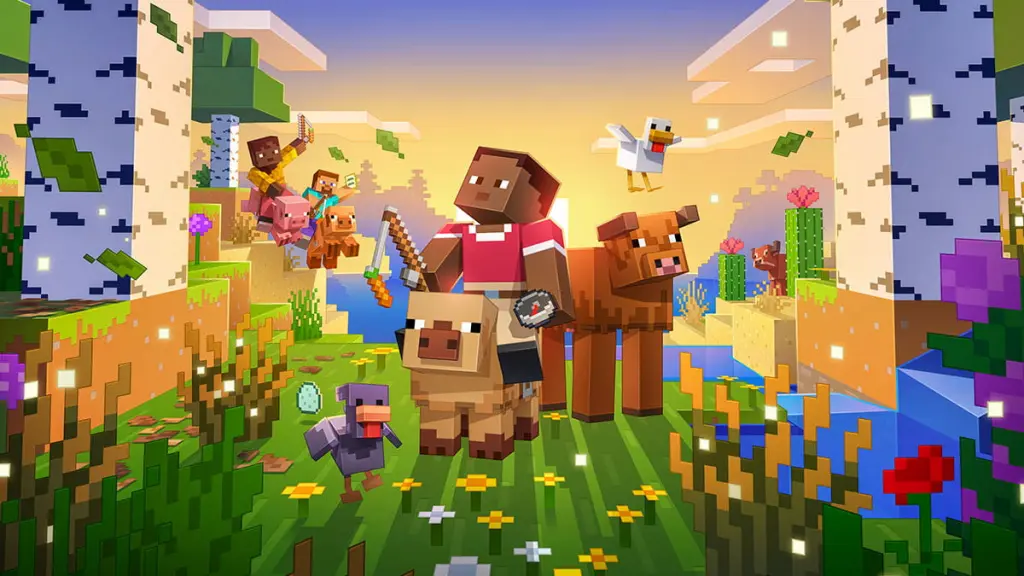 Imagem promocional do Minecraft