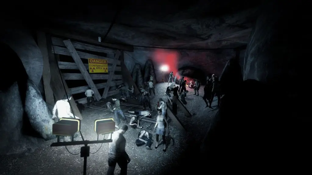 Uma captura de tela de zumbis do mod Back to School para Left 4 Dead 2.