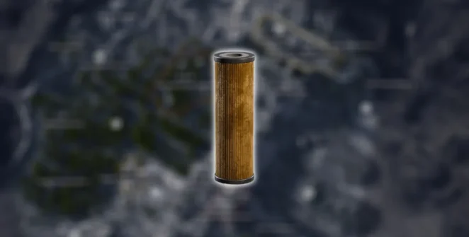 Filtro de água em ARC Raiders sobreposto a uma renderização 3D do mapa dos campos de batalha de Dam.