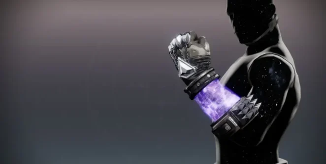 Um Warlock padrão usando Nothing Manacles na tela de coleção.