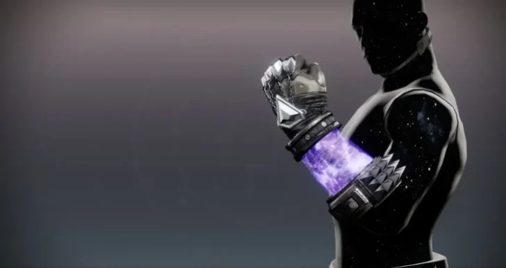 Um Warlock padrão usando Nothing Manacles na tela de coleção.