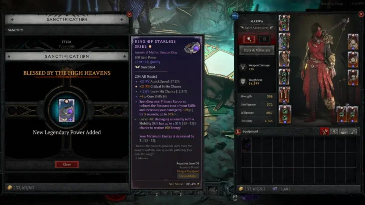 Sistema de santificação em Diablo 4