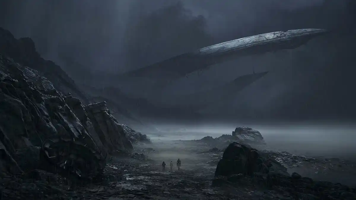 Uma nave estelar acidentada em Star Wars: Fate of the Old Republic.