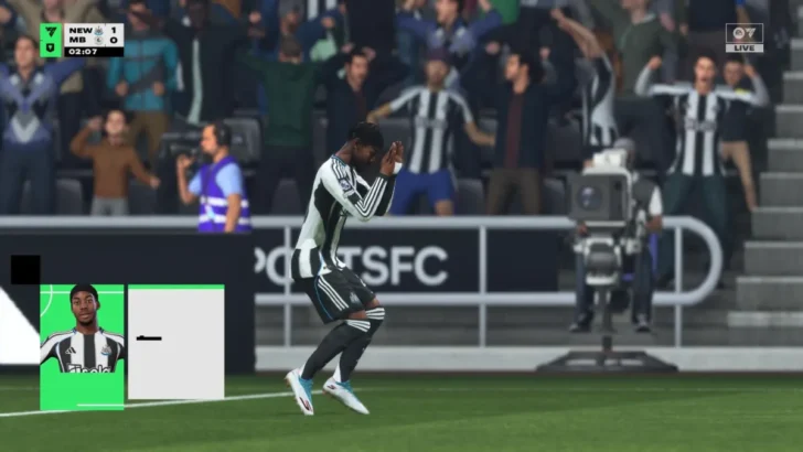 Anthony Elanga realizando um Griddy no FC 26
