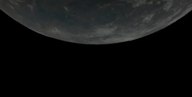 Foto cinematográfica da lua