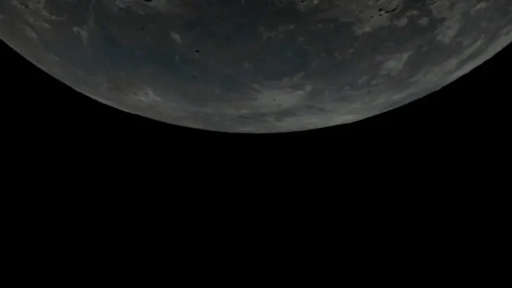Foto cinematográfica da lua