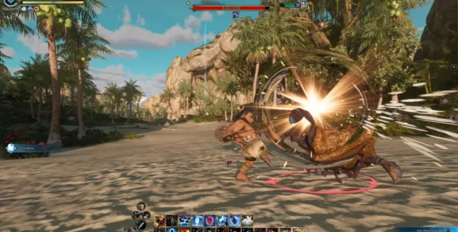 Jogadores lutando em Ashes of Creation