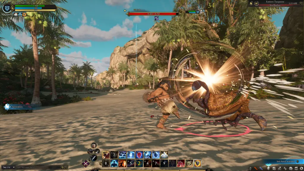 Jogadores lutando em Ashes of Creation