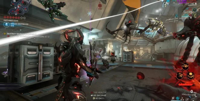 Uriel em ação no Warframe