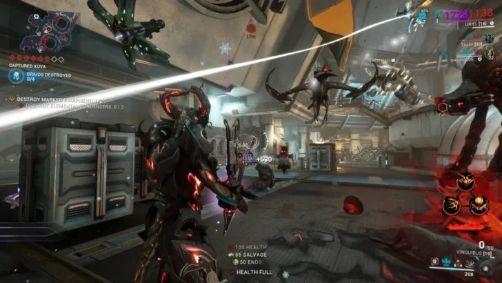 Uriel em ação no Warframe