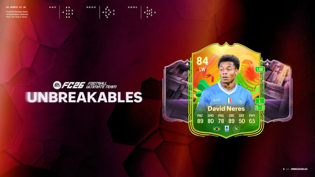 Cartão do David Neres World Tour no FC 26