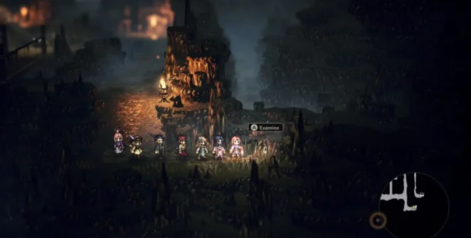 Uma captura de tela do Octopath Traveler 0 mostrando Avinea no chão