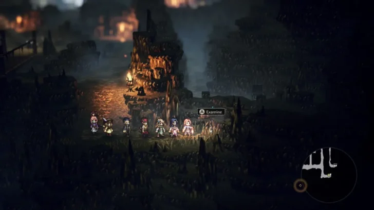 Uma captura de tela do Octopath Traveler 0 mostrando Avinea no chão