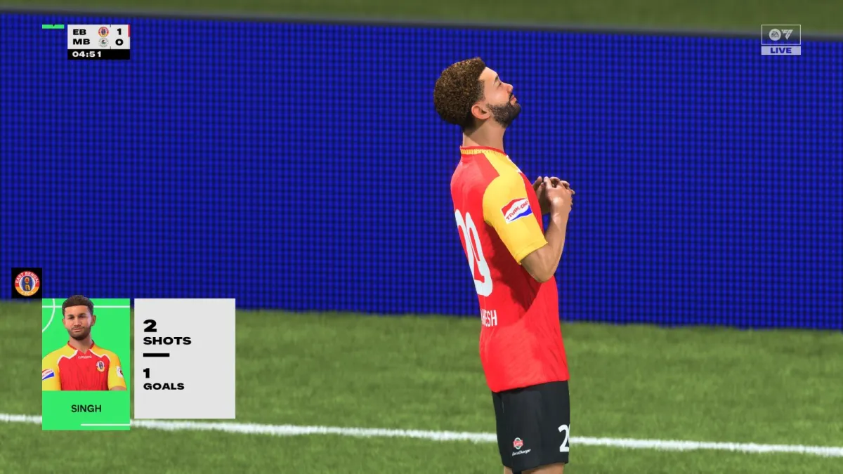 Mahesh Naorem Singh realizando o Nap no FC 26