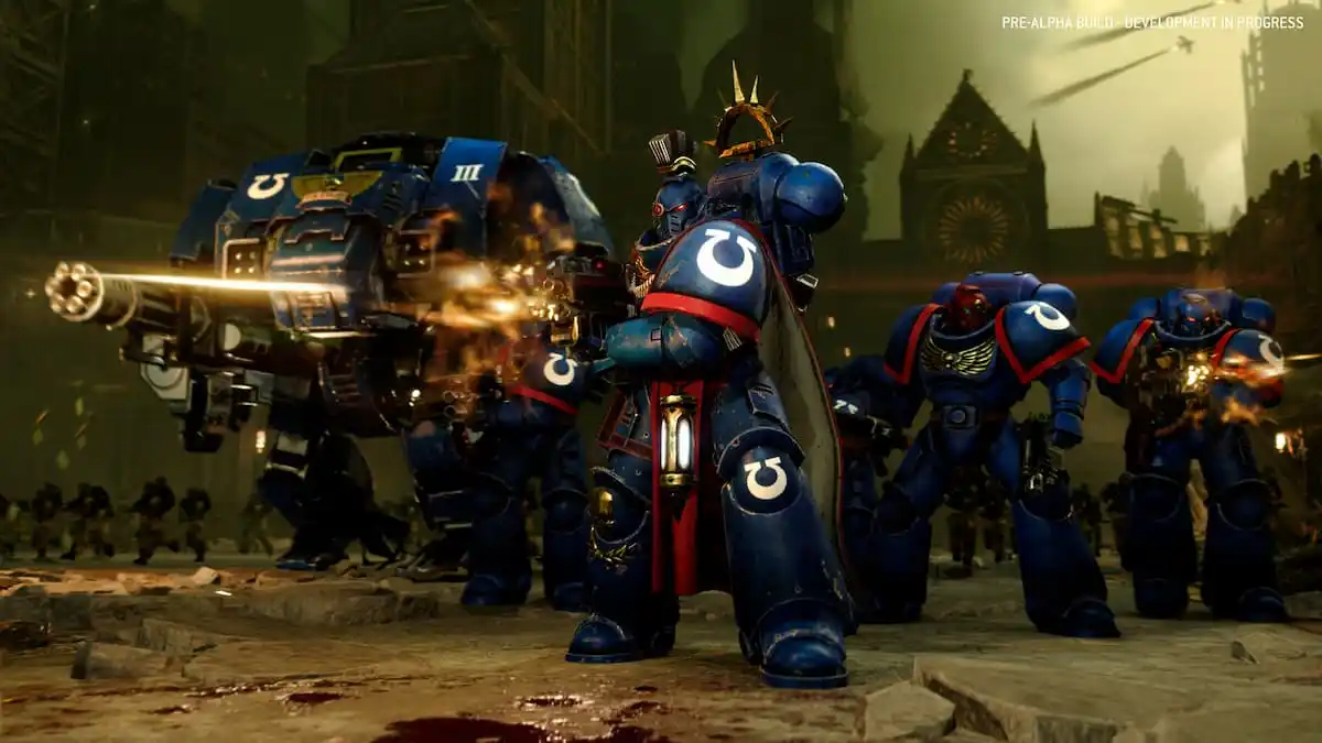 Ultramarinos entrando em combate em Total War: Warhammer 40.000.