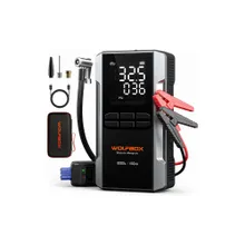 WolfBox 3000A 12V 16000mAh portátil para carro Jump Starter com compressor 160PSI