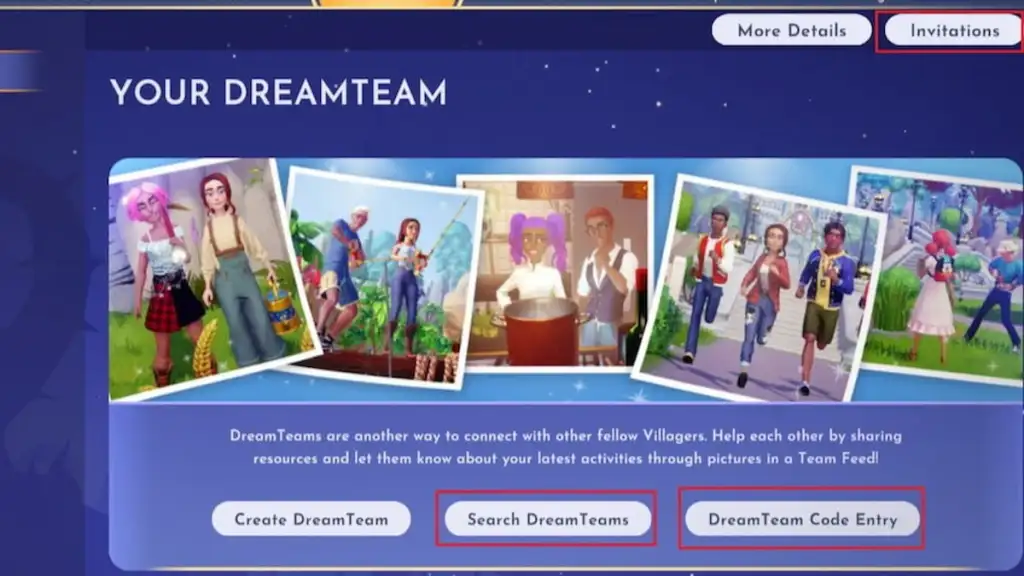 Junte-se às opções do dreamteam marcadas em DDV