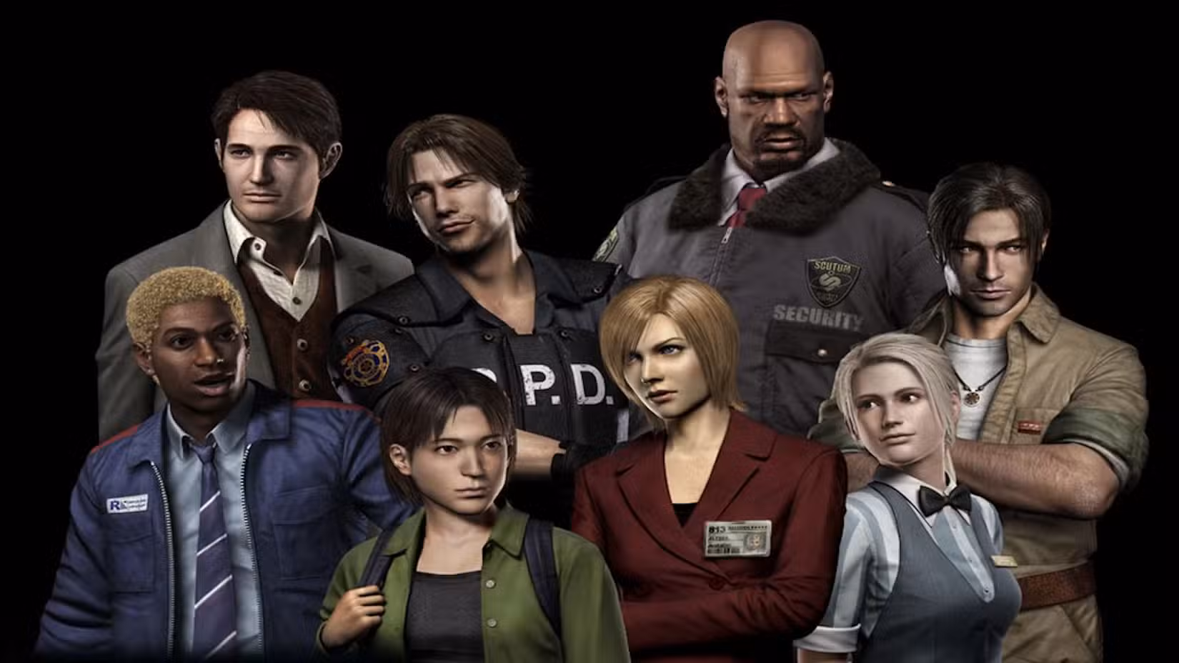 O elenco jogável de Resident Evil Outbreak 2