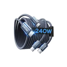 Pacote de 2 cabos USB tipo C Lisen de 6,6 pés e 240 W