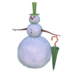 Boneco de neve elegante em DDV