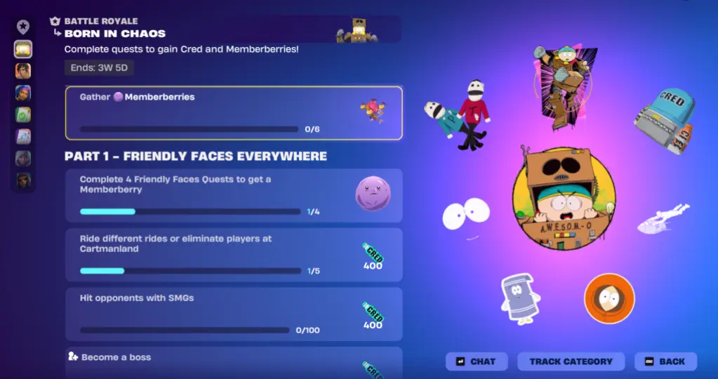 Missões de membros em Fortnite