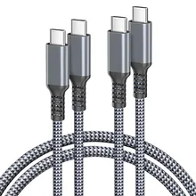 Pacote de 2 cabos Basesailor USB tipo C de 10 pés (cinza)