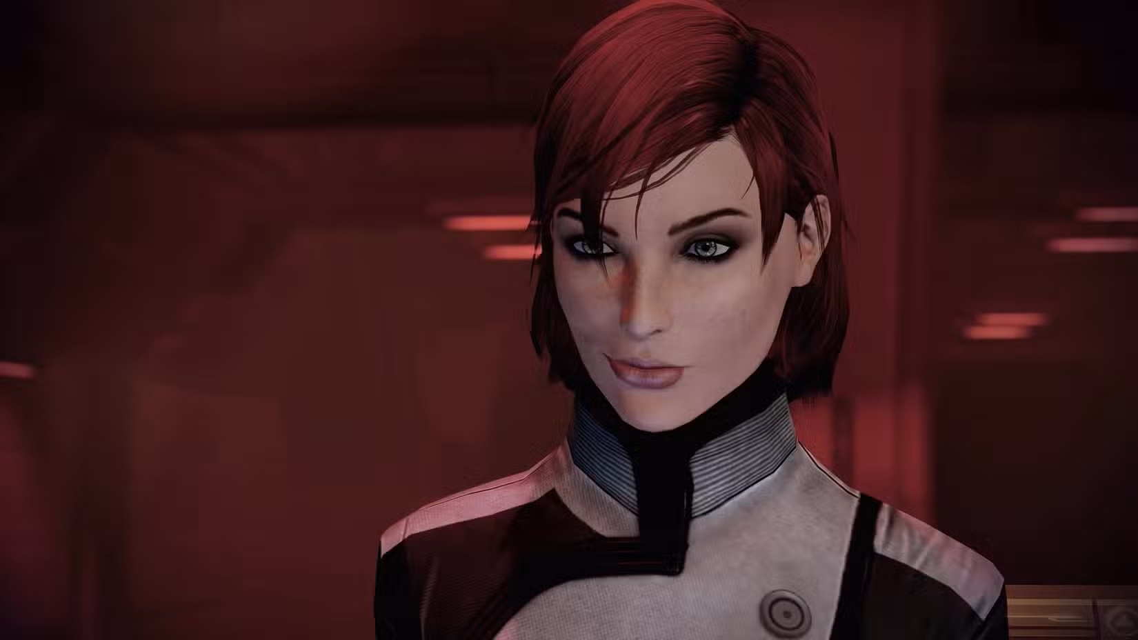 Comandante Shepard de Mass Effect em traje civil