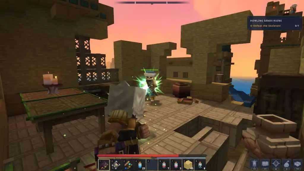 Combate esqueleto Hytale