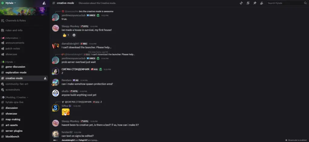 Discord oficial da Hytale