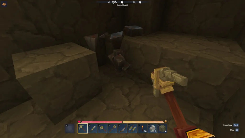 Minério de ferro em Hytale.