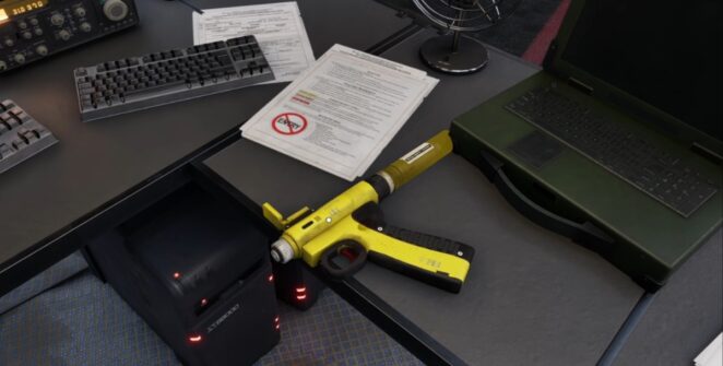 Analisador de seringas na zona de quarentena