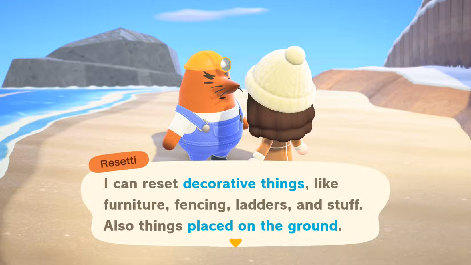 Resetti expondo suas regras para redefinir