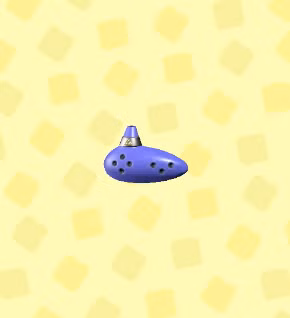Uma ocarina índigo em ACNH