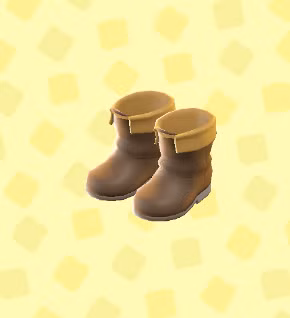 Botas marrons em ACNH