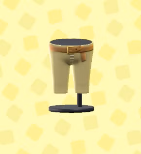 Calça cáqui bem lisa com cinto em ACNH
