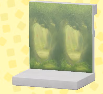 Papel de parede de uma floresta verdejante em ACNH