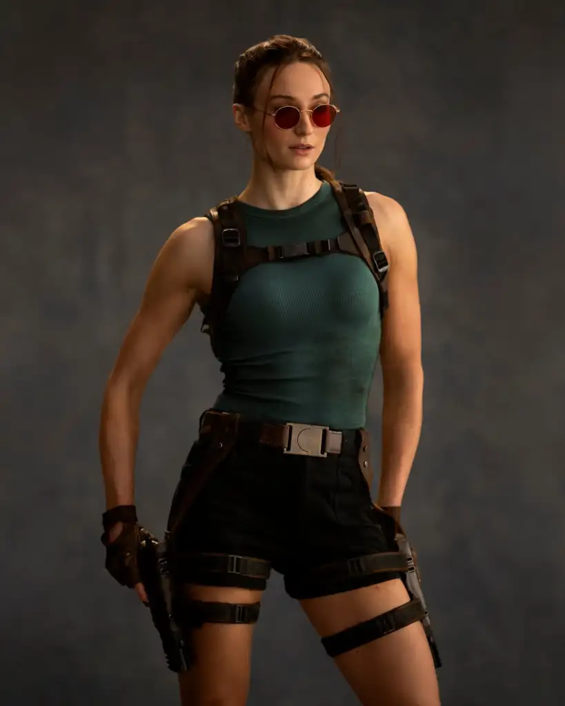 Sophie Turner como Lara Croft - série de TV Prime Video