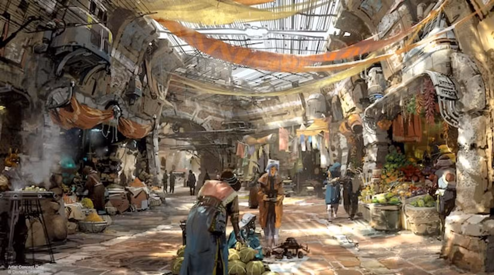 mercado de arte conceitual de terra de Star Wars