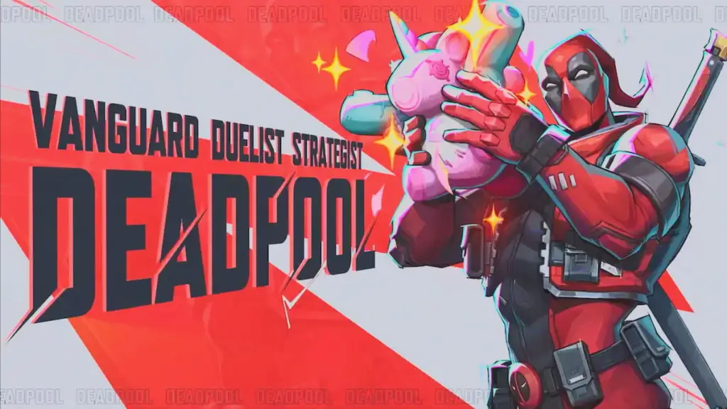 Deadpool segurando um unicórnio em rivais da Marvel