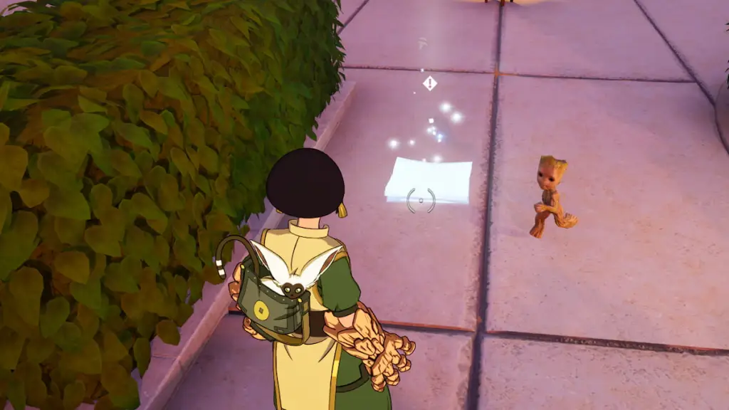 Olhando o esboço de um jornal em Fortnite