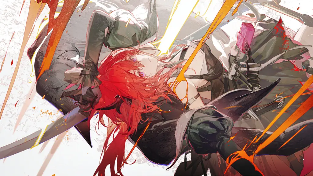 Laevatain, como visto em Arknights: Endfield.
