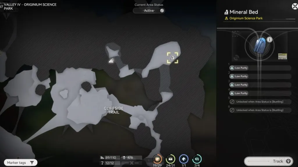 Localização três do mapa de minério de férrium em Arknights: Endfield