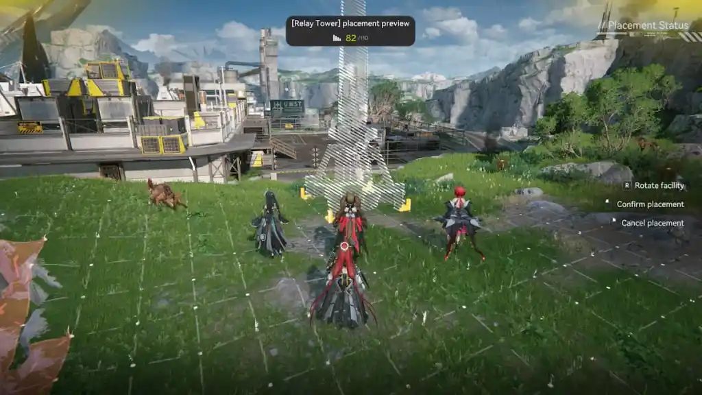 Colocando uma torre de retransmissão em Arknights: Endfield