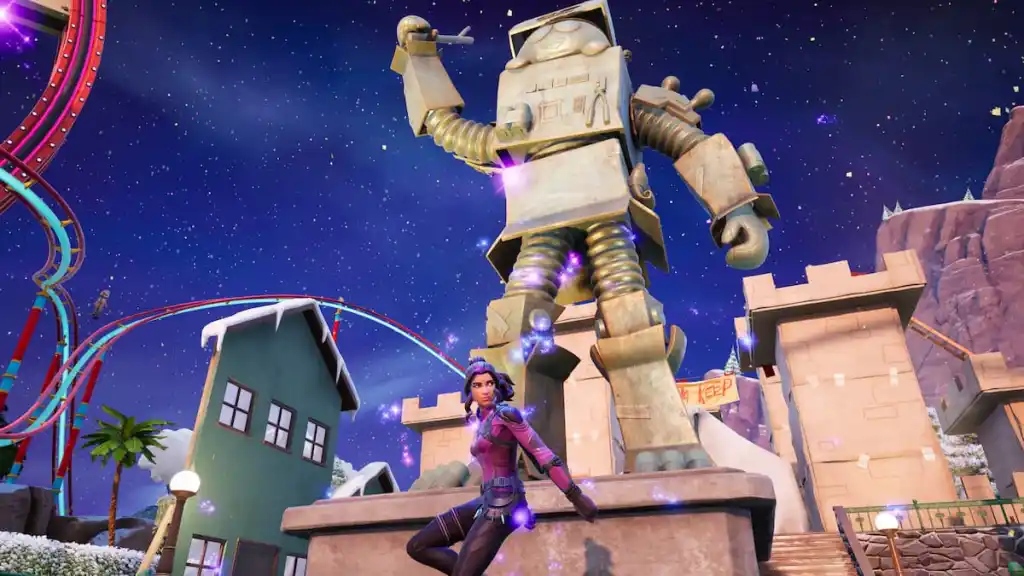 Dançando pela estátua do cartman em fortnite