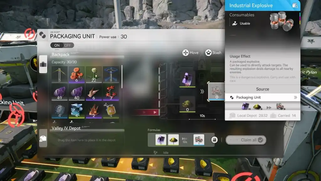 Fabricação de explosivos industriais em Arknights: Endfield