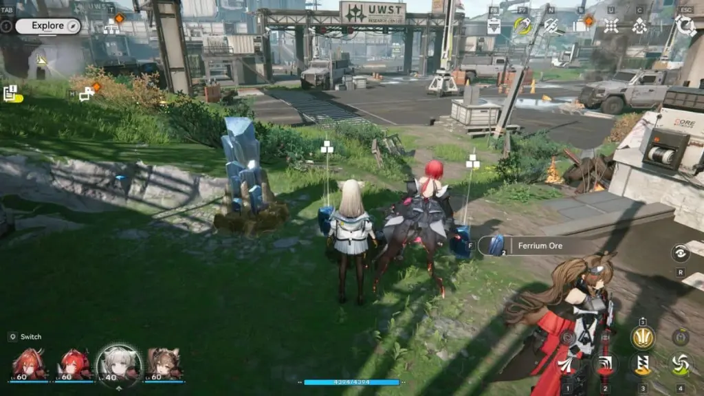 Pegando Minério de Férrium em Arknights: Endfield