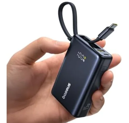 Carregador Portátil Baseus Picogo 10000mAh 45W 3 Saídas