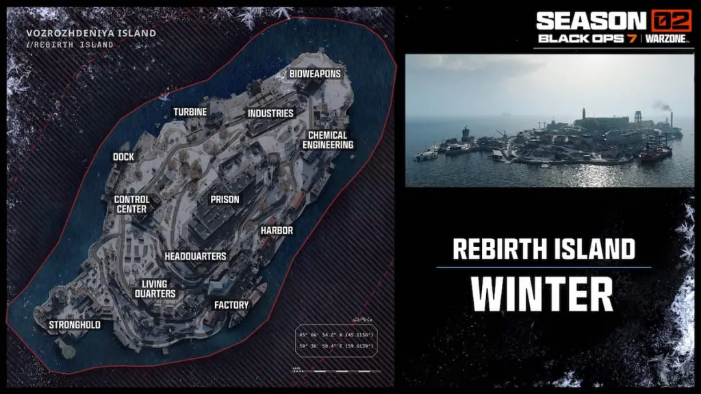 Variante de inverno BO7 Warzone Rebirth Island